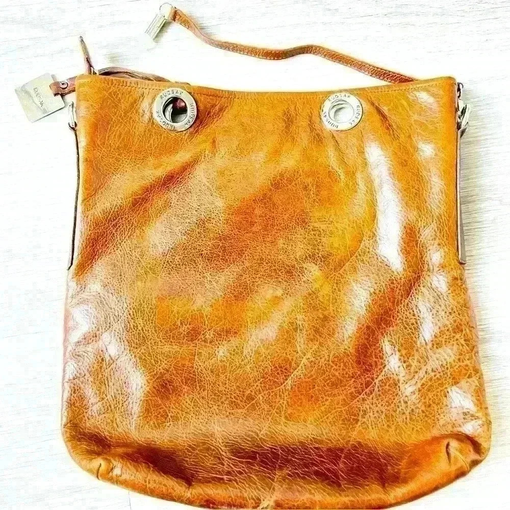 RUDSAK TAN LEATHER CROOSBODY BAG BROWN  BRITISH TAN LEATHER RUDSAK